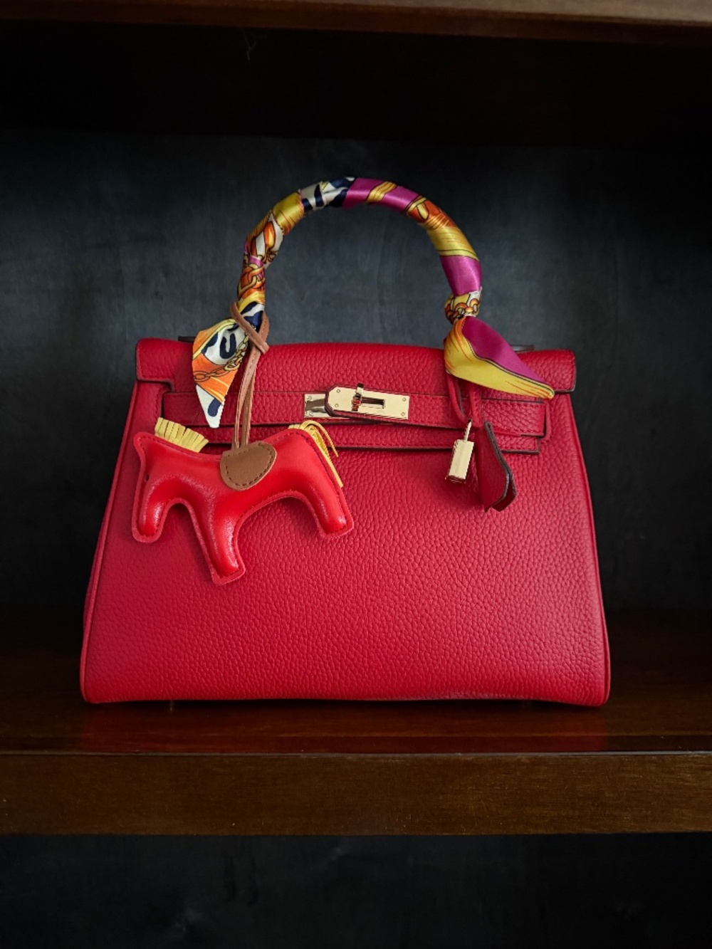 Leather handbag